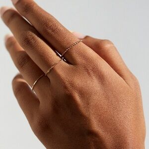 Catbird 14K Yellow Gold Little Disco Gold Chain Ring Size 6